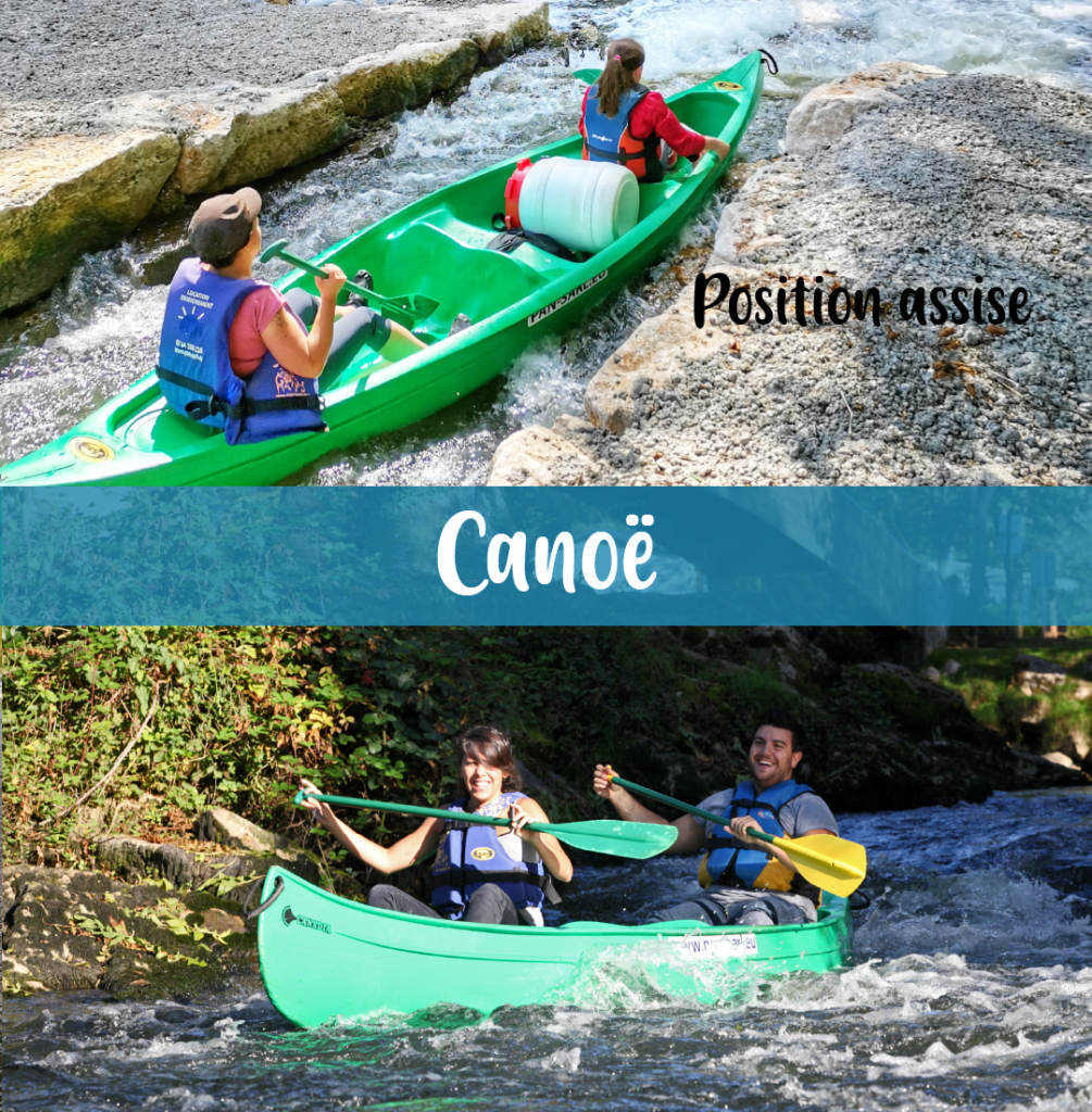 Canoë position assise