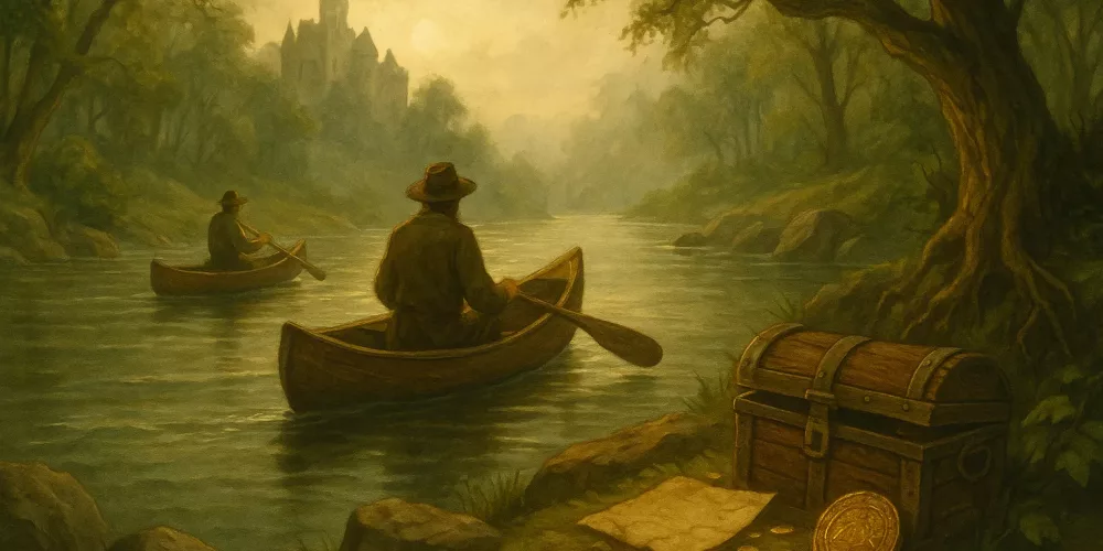 Chasse au trésor sur la rivière